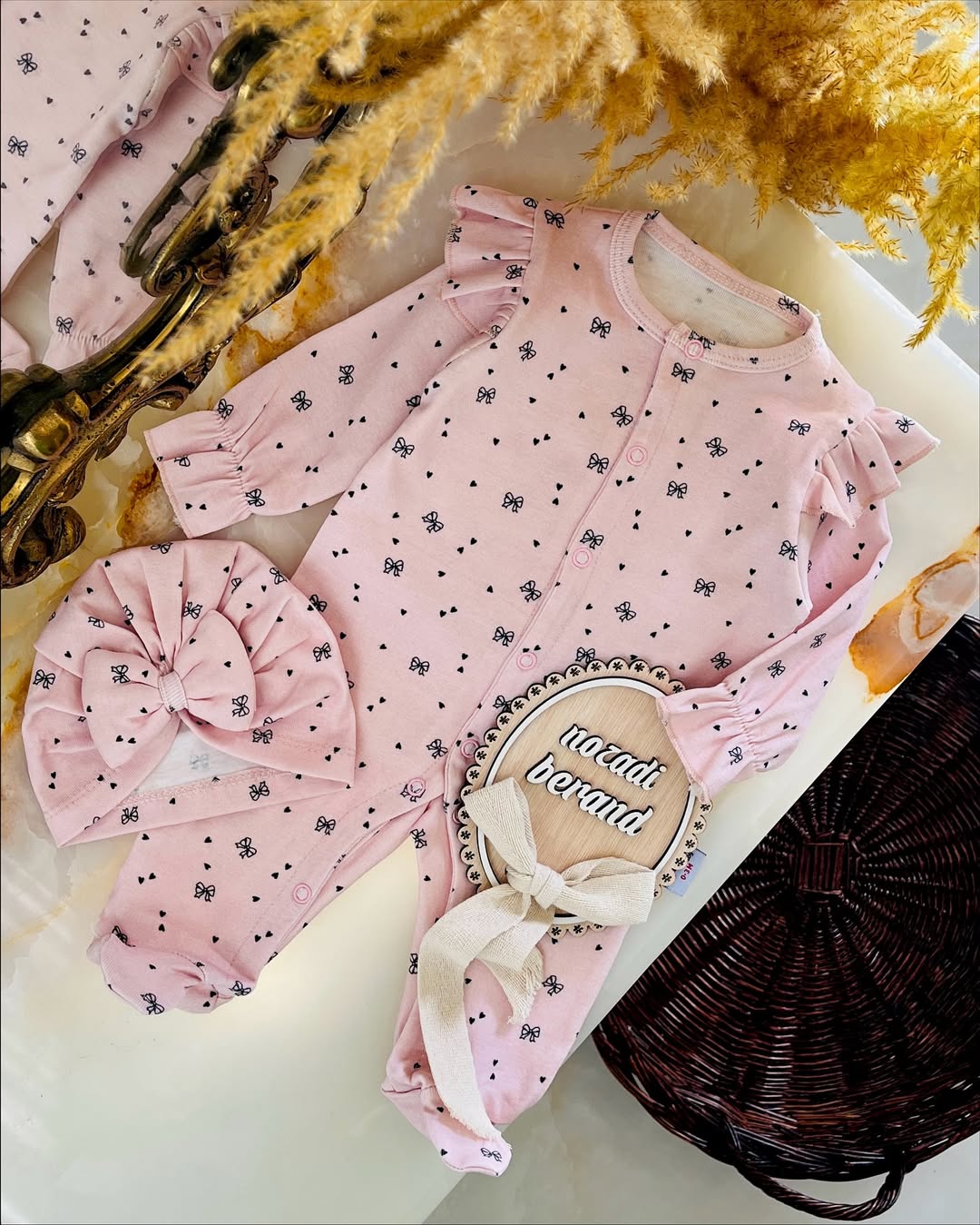 سرهمی نوزادی دخترانه با توربان✨