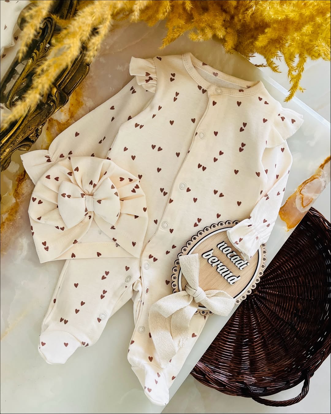 سرهمی نوزادی به همراه توربان ترک