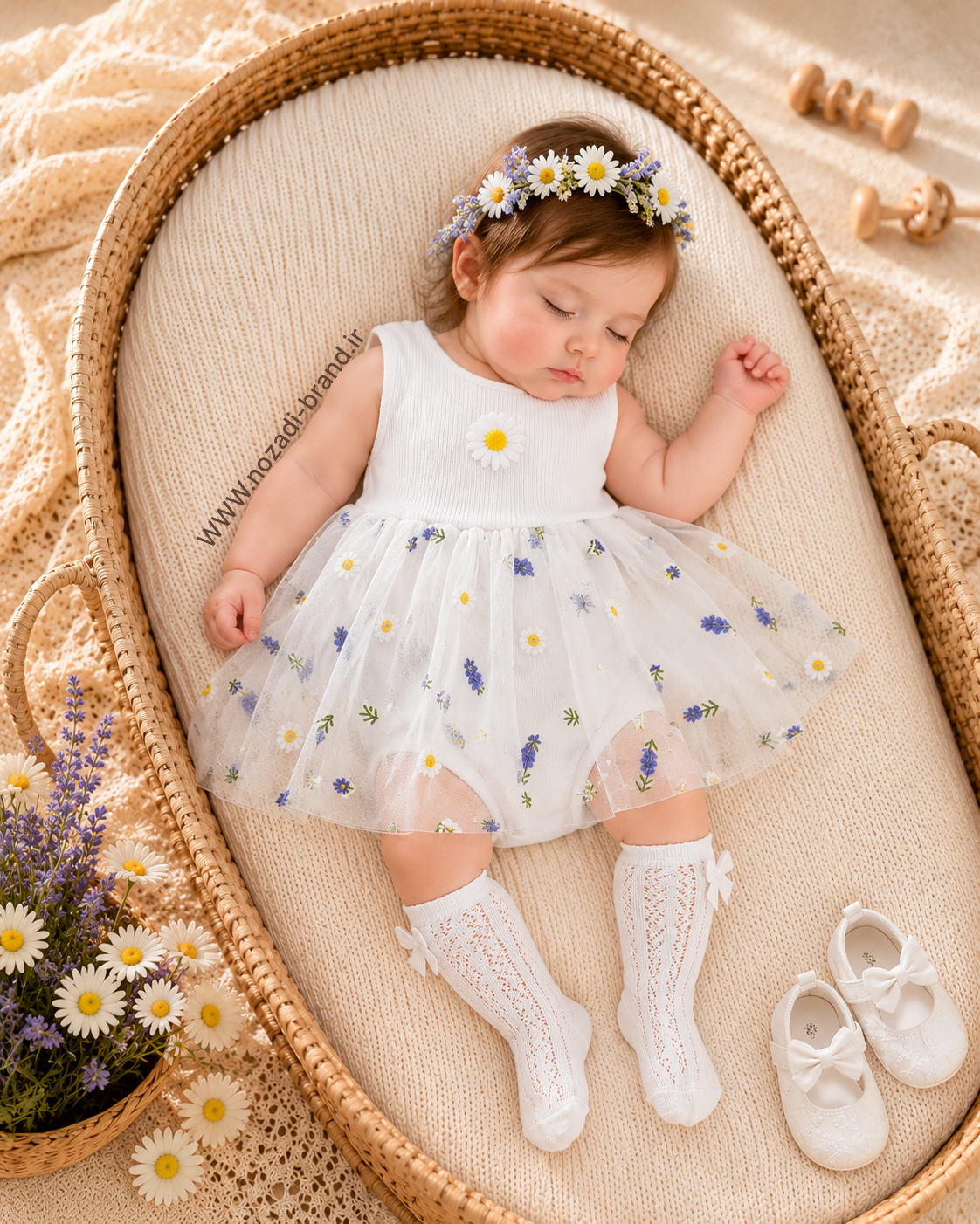 پیراهن نوزادی ترک گلدوزی شده🌼🪻🌼